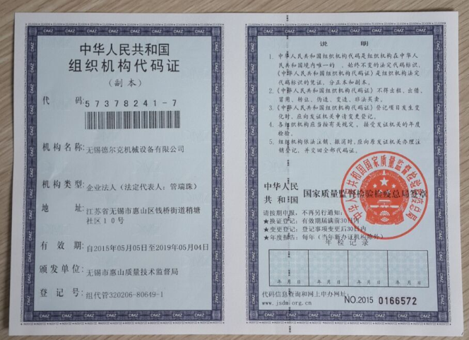 組織機構代碼證